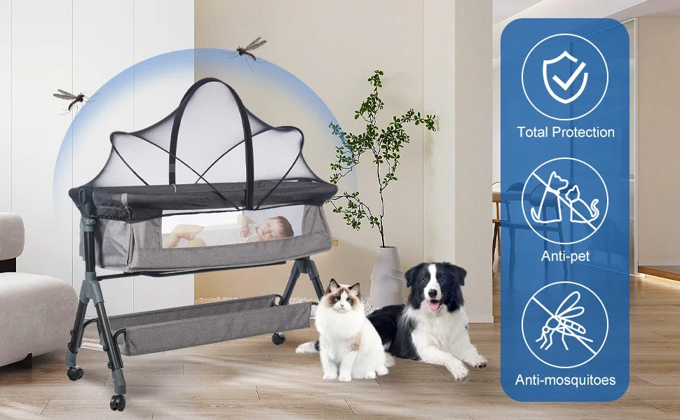 🦟 Moustiquaire Universelle pour Lit Bébé – Pliable, Portable &amp; Anti-Moustiques – Utilisable en Toute Saison™