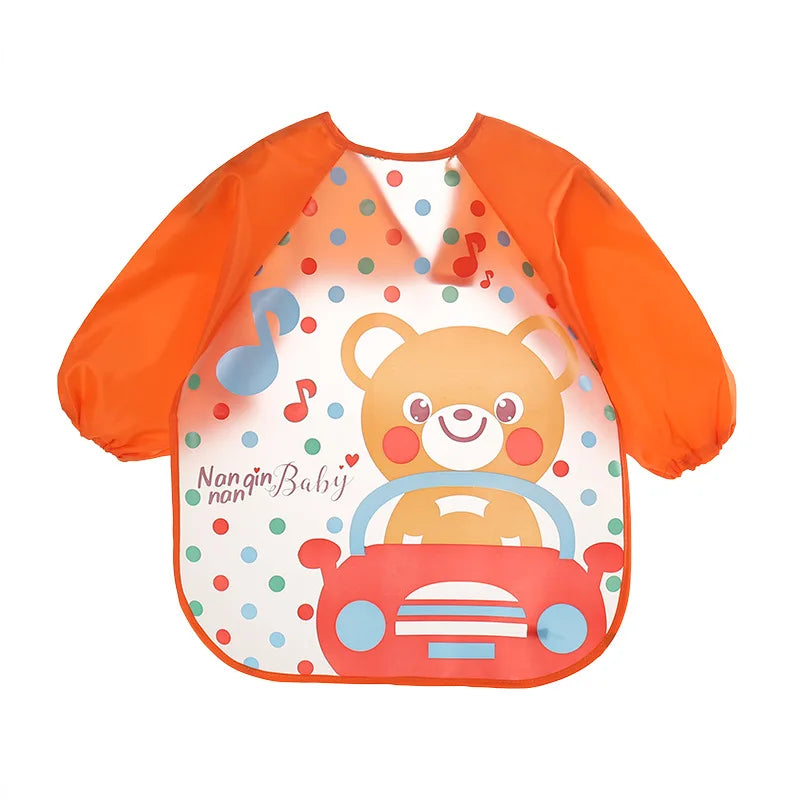 Bavoir Manche Longue Waterproof en EVA pour Bébé – Tablier de Repas Anti-Taches – Ultra Léger &amp; Facile à Nettoyer™