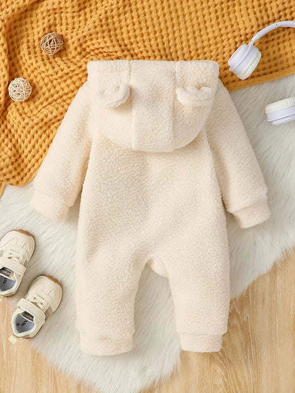 Combinaison Bébé Fille et Garçon en Polaire – Combinaison à Capuche Chaude Automne/Hiver 3M-24M™