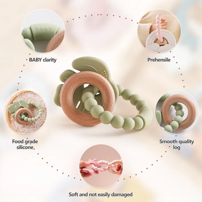 🪐👶 Anneau de Dentition Bébé – Silicone Alimentaire – Bracelet Sensoriel Planète – Dès 0 Mois™ - Planète bébé