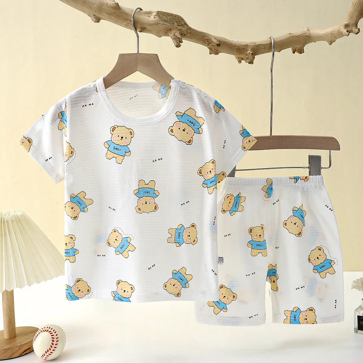 Ensemble Pyjama Été Bébé et Enfant – Coton Doux Cartoon 2 Pièces™