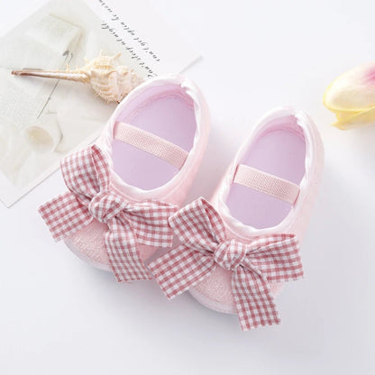 👑✨ Chaussures Bébé Fille Première Marche – Ballerines Antidérapantes avec Nœud – Mariage &amp; Cérémonie – 0 à 12 Mois ™ - Planète bébé