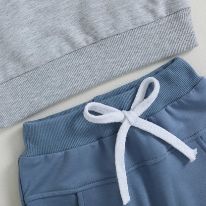 🧸🧥 Ensemble Bébé Garçon 2 Pièces – Sweat à Manches Longues &amp; Pantalon Élastique – Automne – RUEWEY™ - Planète bébé
