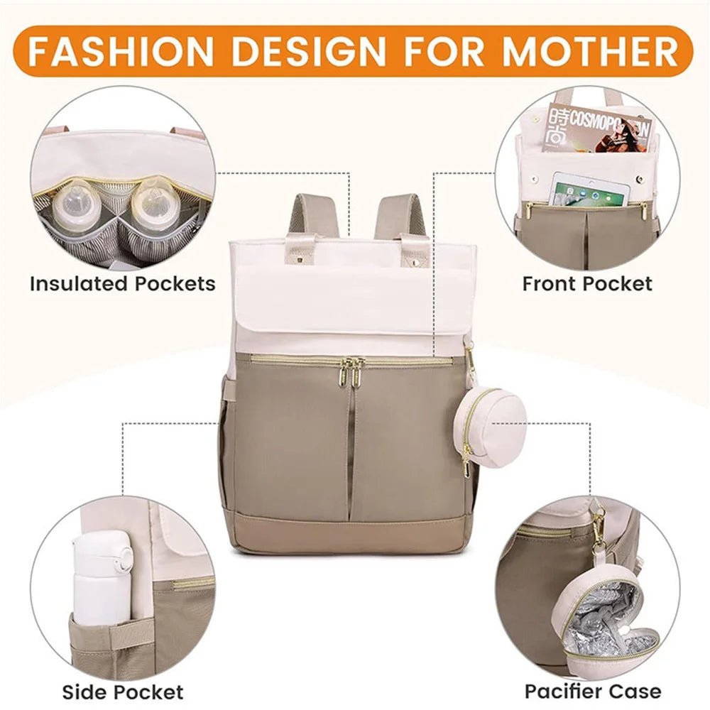 Sac à dos maternité étanche tapis à langer inclus - Planète bébé