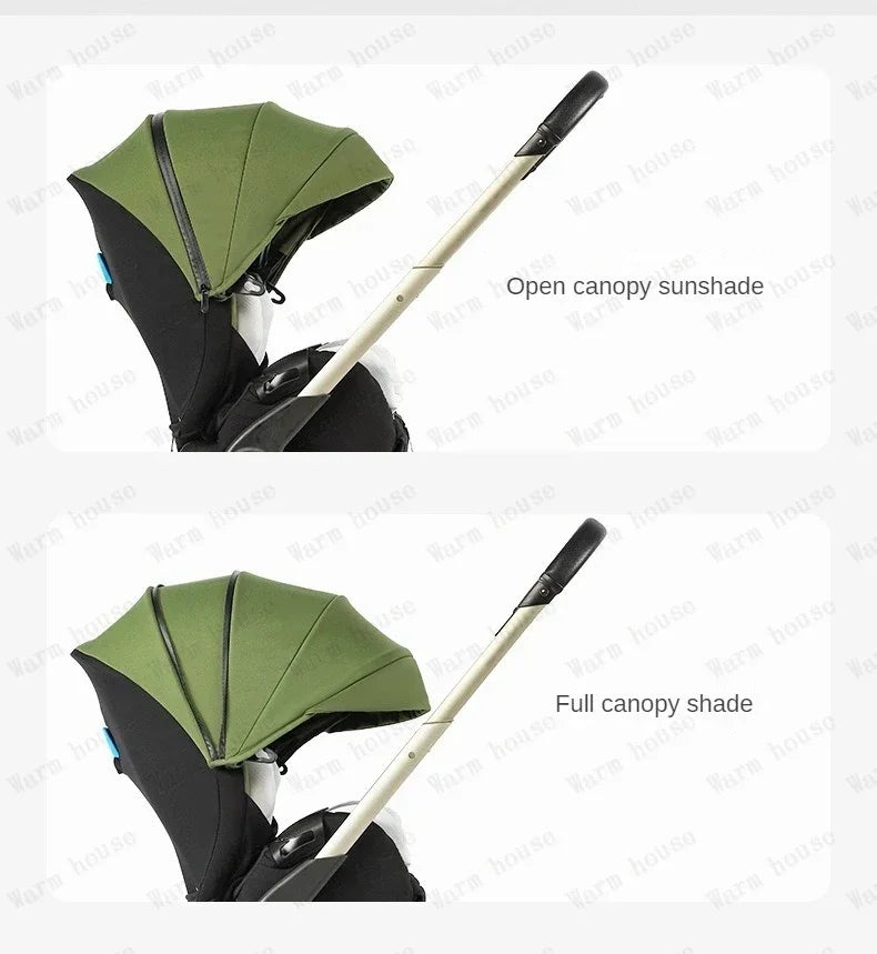 Poussette Bébé 4 en 1 Haute Vue – Pliable - Planète bébé