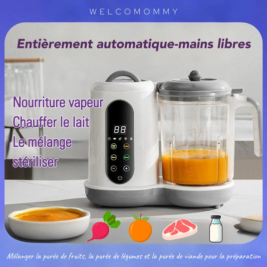 🥣👶 Robot Multifonction pour Alimentation Bébé – Cuiseur Vapeur, Mixeur, Chauffe-Lait &amp; Afficheur de Température™ - Planète bébé