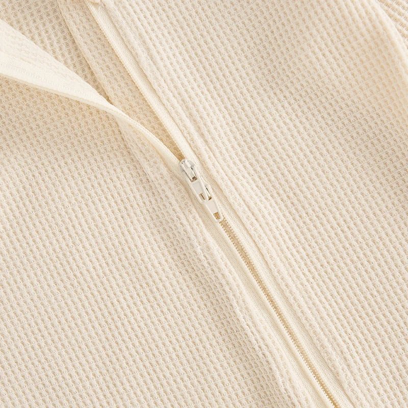 👶🍂 Combinaison Bébé Automne – Romper à Pieds Uni en Coton Gaufré + Bonnet™ - Planète bébé