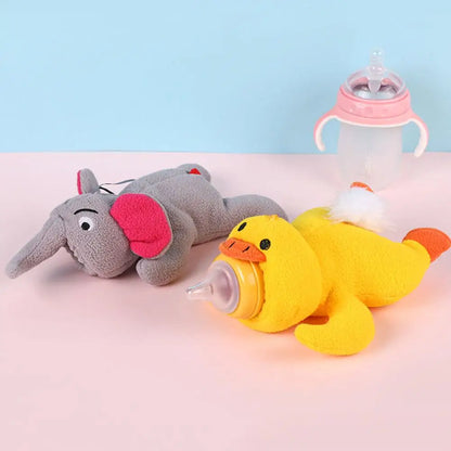 🧸 Housse Biberon Bébé en Peluche – Poche de Rangement Douce &amp; Ludique – Motif Animal – 250ml™