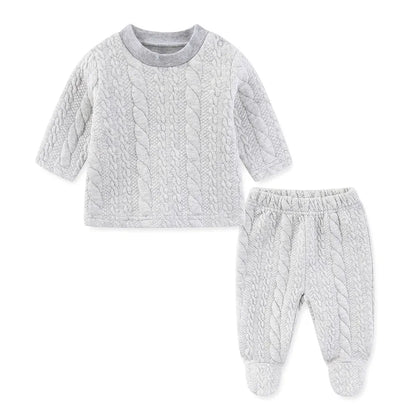 🧸❄️ Combinaison Bébé Chaude à Manches Longues – Automne &amp; Hiver – 100% Coton Uni™ - Planète bébé