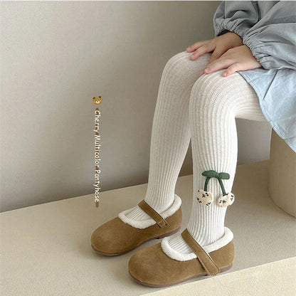 Collants Fille XUNYI – Coton Doux avec Accessoires Cerise