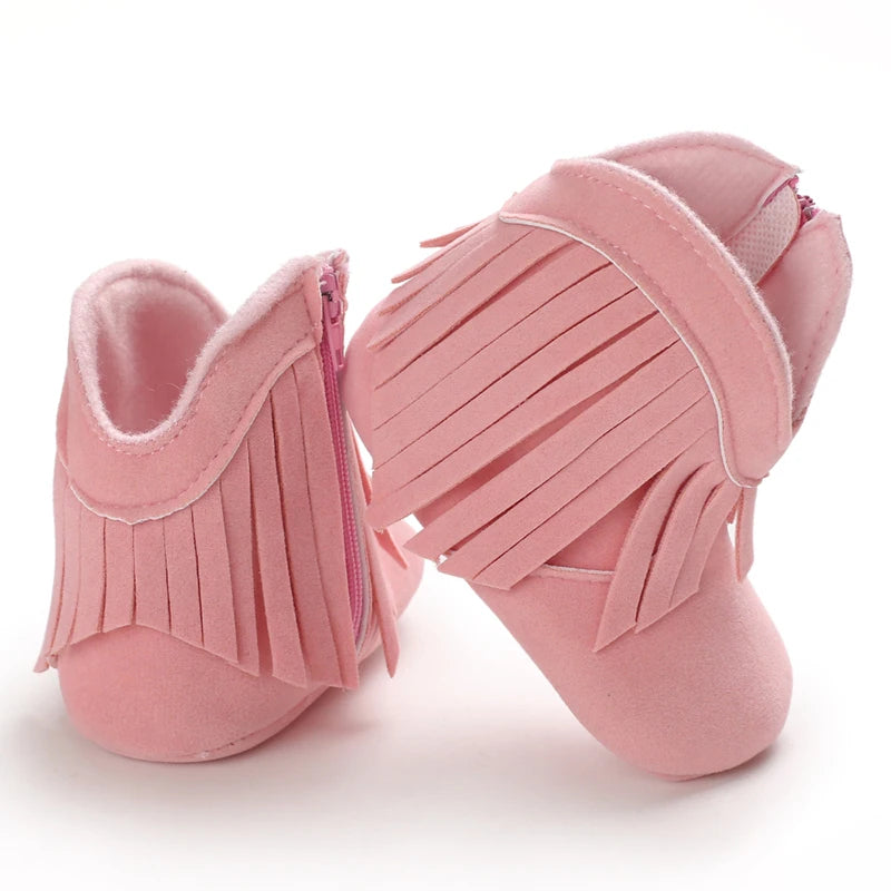 👢❄️ Bottes Bébé Mode à Franges – Chaudes &amp; Antidérapantes – 0 à 18 Mois – Fille &amp; Garçon™