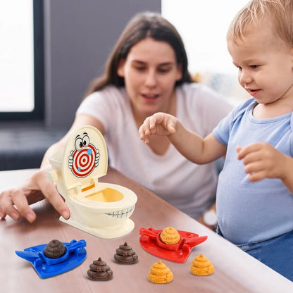 Mini Jeu de Toilette Catapulte – Jouet Anti - Stress Amusant à Deux – Jeu de Lancer de Caca – Tabletop Battle pour Enfants et Adultes® - Planète bébé