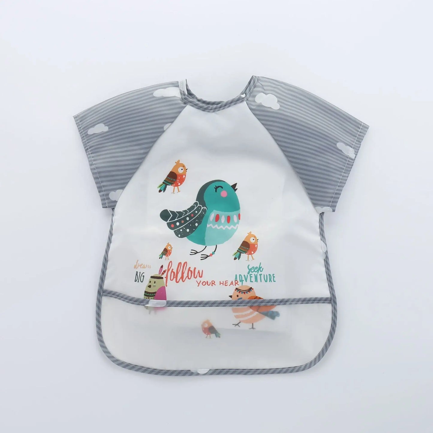 Bavoir Manche Longue Waterproof en EVA pour Bébé – Tablier de Repas Anti-Taches – Ultra Léger &amp; Facile à Nettoyer™