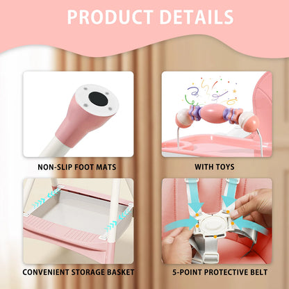 chaise haute évolutive portable double plateau support jouets - Planète bébé