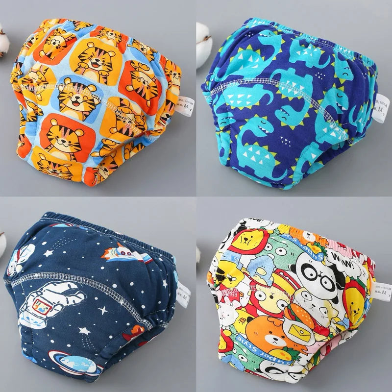 🩲🌿 Lot de 4 Culottes d’Apprentissage Imperméables Bébé – Coton Écologique – Réutilisables &amp; Ultra Douces – 12 à 20 kg – Mixte™ - Planète bébé