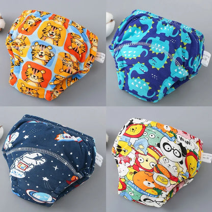 🩲🌿 Lot de 4 Culottes d’Apprentissage Imperméables Bébé – Coton Écologique – Réutilisables &amp; Ultra Douces – 12 à 20 kg – Mixte™ - Planète bébé