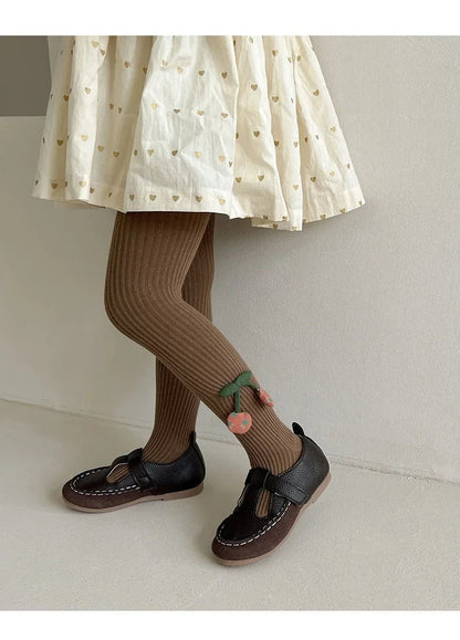 Collants Fille XUNYI – Coton Doux avec Accessoires Cerise - Planète bébé