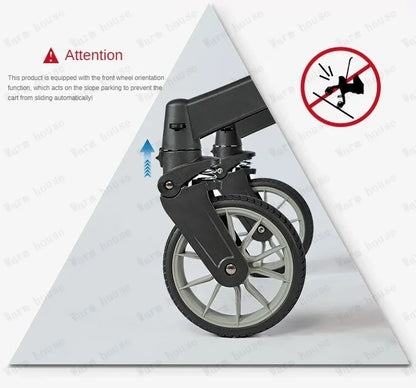 Poussette Bébé 4 en 1 Haute Vue – Pliable