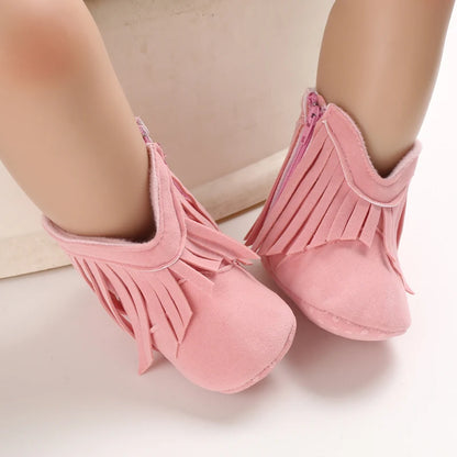 👢❄️ Bottes Bébé Mode à Franges – Chaudes &amp; Antidérapantes – 0 à 18 Mois – Fille &amp; Garçon™