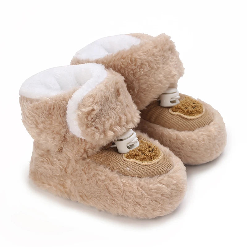 🧸❄️ Chaussures d’Hiver Bébé – Premiers Pas Antidérapants – Doublure Coton Chaud – Motif Cartoon™