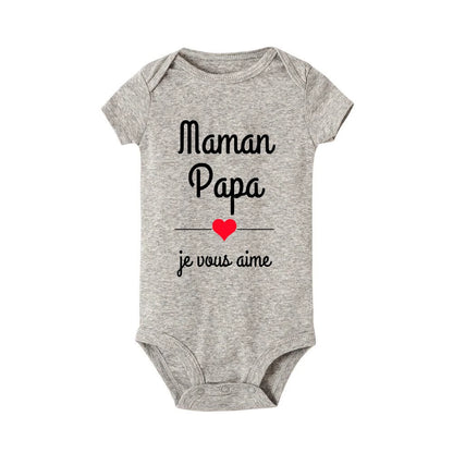 Maman Papa Je T'aime Body Bébé Fête des Mères et des Pères Nouveau-né Garçons & Filles™ - Planète bébé