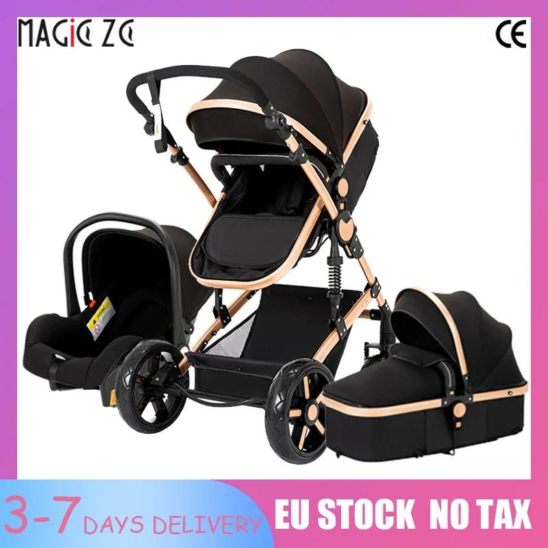 Poussette Bébé 3 en 1 Haute Vue - Planète bébé