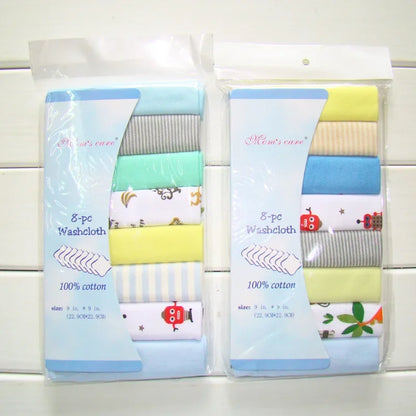 Lot de Serviettes Bébé 100% Coton 5/8PCS™ – Lingettes Douces pour Salive, Bain et Soin Quotidien