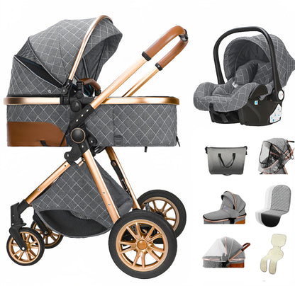 Poussette Bébé 3 en 1 Multifonction – Pliable