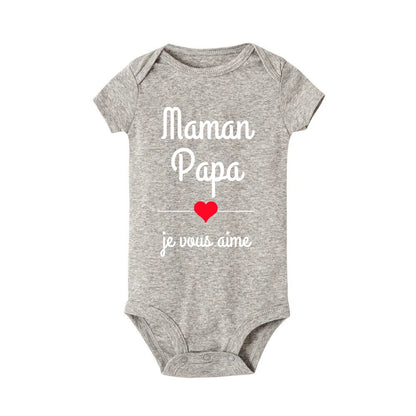 Maman Papa Je T'aime Body Bébé Fête des Mères et des Pères Nouveau-né Garçons & Filles™ - Planète bébé