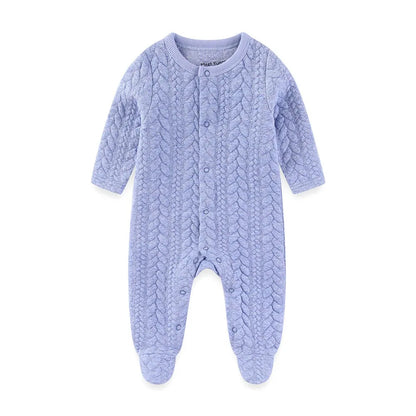 🧸❄️ Combinaison Bébé Chaude à Manches Longues – Automne &amp; Hiver – 100% Coton Uni™ - Planète bébé
