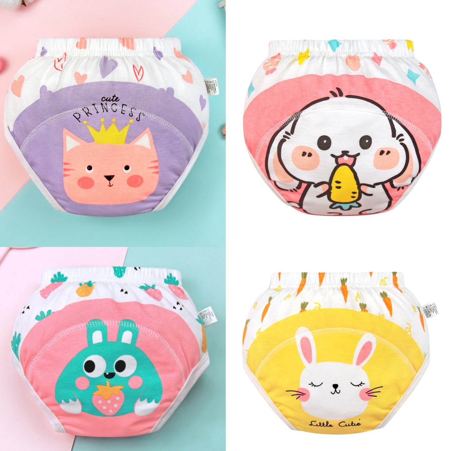 🩲🌿 Lot de 4 Culottes d’Apprentissage Imperméables Bébé – Coton Écologique – Réutilisables &amp; Ultra Douces – 12 à 20 kg – Mixte™ - Planète bébé