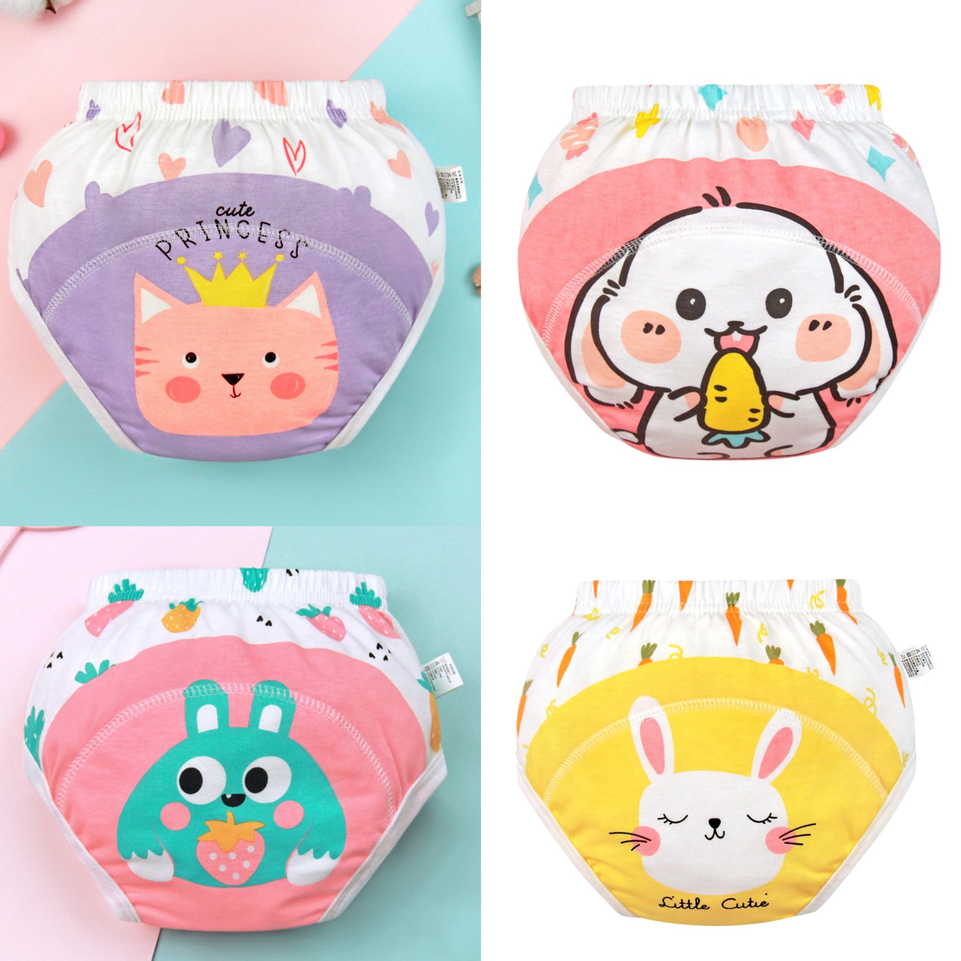 🩲🌿 Lot de 4 Culottes d’Apprentissage Imperméables Bébé – Coton Écologique – Réutilisables &amp; Ultra Douces – 12 à 20 kg – Mixte™ - Planète bébé