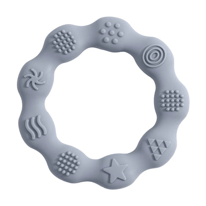 🌸🦷 Anneau de Dentition Fleur – Silicone Alimentaire – Jouet de Molarité &amp; Cognition Tactile pour Bébé™