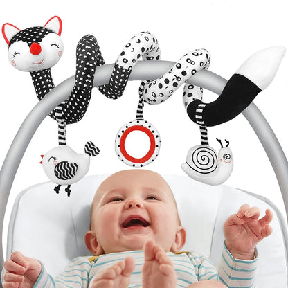 🚗🧸 Jouet de Voiture pour Bébé – Miroir, Grelot, Bruit de Papier &amp; Poignée Squeaky – Jouet d’Éveil pour Siège Auto ou Poussette™