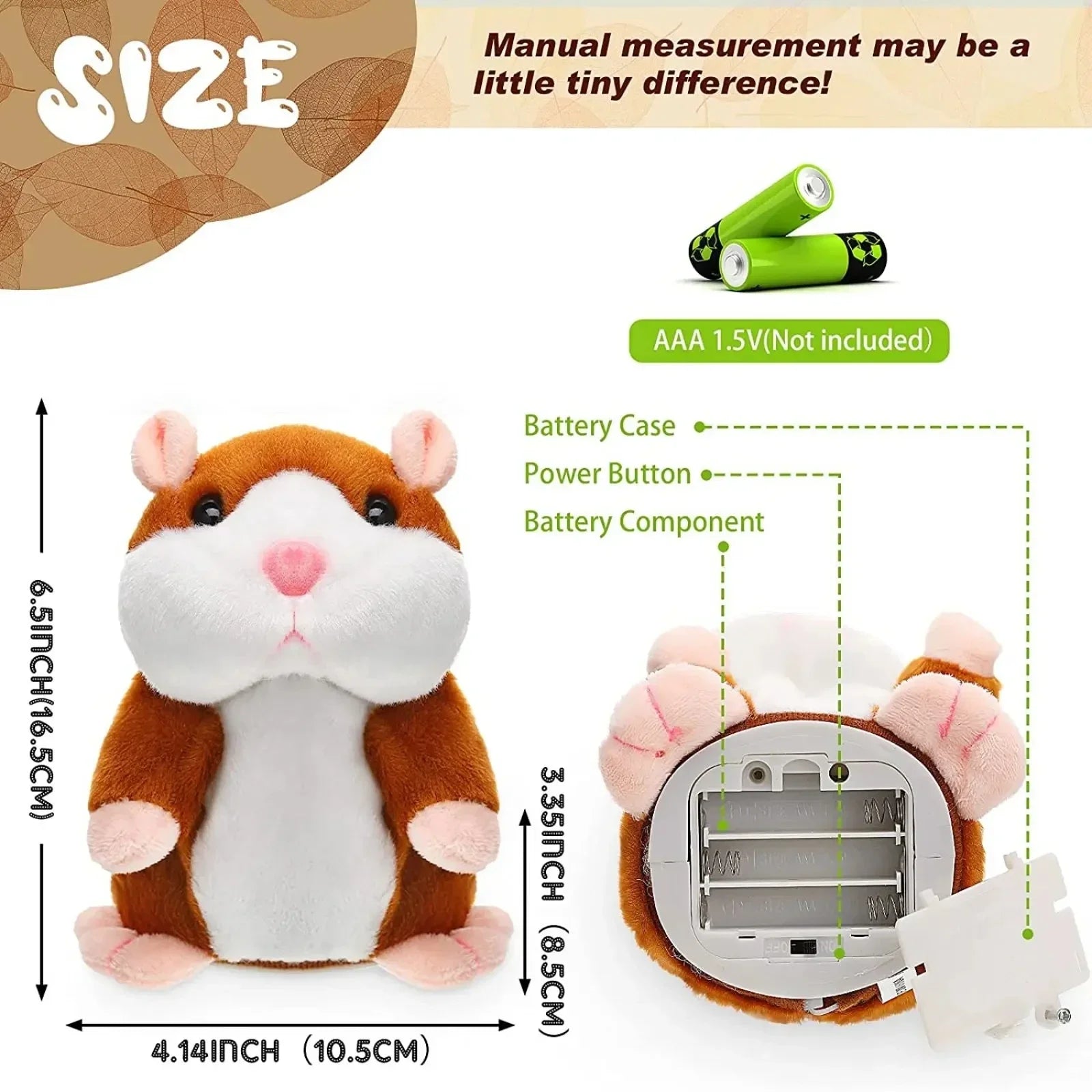 Hamster Parleur Imitateur – Jouet Électronique Interactif en Peluche™ - Planète bébé