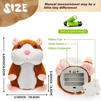 Hamster Parleur Imitateur – Jouet Électronique Interactif en Peluche™ - Planète bébé