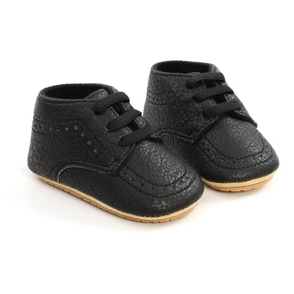 🍼 Chaussures Bébé en Cuir Rétro – Semelle Antidérapante – Meckior™