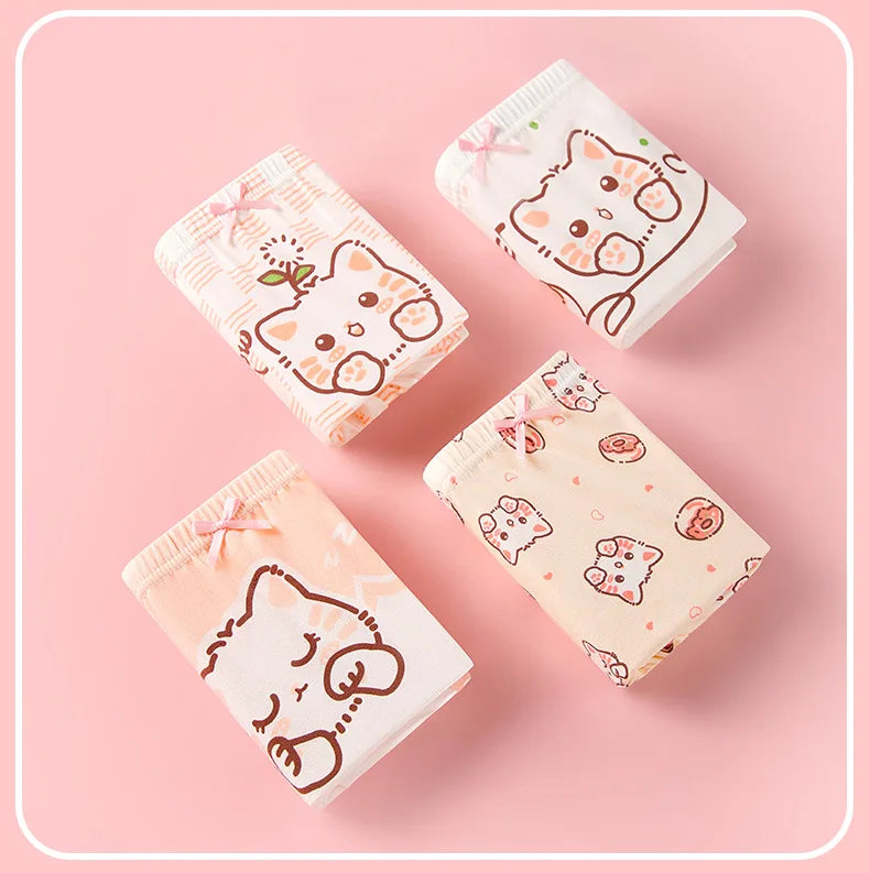 Lot de 4 Culottes Fille en Coton Ultra Doux ™