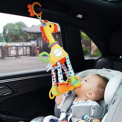 Soft Giraffe Zebra Animal Handbells Rattles Plush Infant Baby Development Handle Toys WIth Teether Baby Toy For Newborn Gifts™