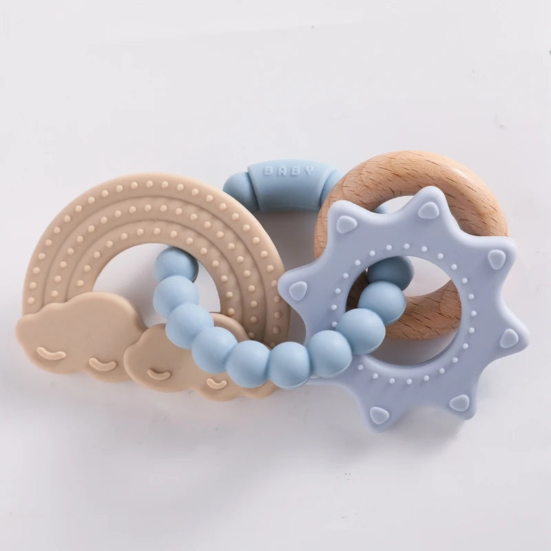 🪐👶 Anneau de Dentition Bébé – Silicone Alimentaire – Bracelet Sensoriel Planète – Dès 0 Mois™ - Planète bébé
