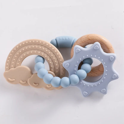 🪐👶 Anneau de Dentition Bébé – Silicone Alimentaire – Bracelet Sensoriel Planète – Dès 0 Mois™ - Planète bébé