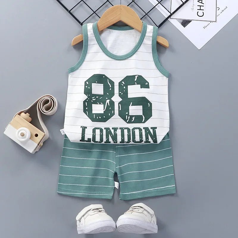 👕🌞 Ensemble Été Débardeur + Short pour Enfant – Coton Léger &amp; Motif Cartoon – Garçon &amp; Fille™ - Planète bébé