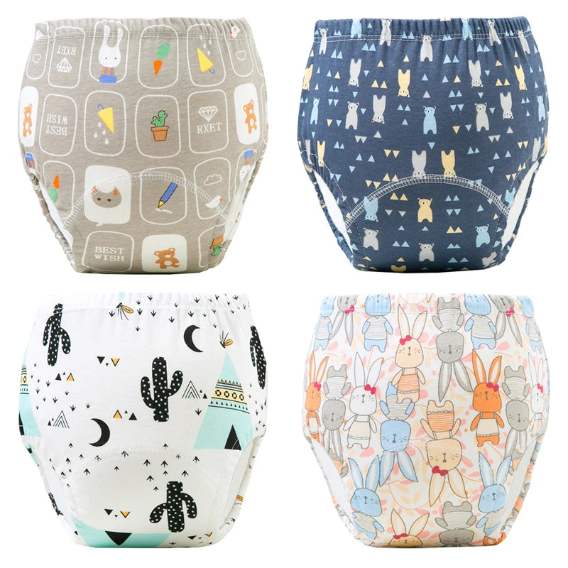 🩲🌿 Lot de 4 Culottes d’Apprentissage Imperméables Bébé – Coton Écologique – Réutilisables &amp; Ultra Douces – 12 à 20 kg – Mixte™ - Planète bébé
