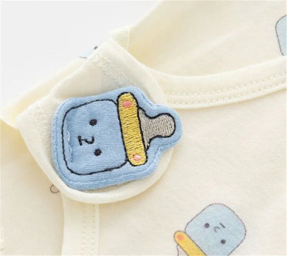 Barboteuse Bébé en Coton 0-6 Mois – Combinaison Imprimée Fleurs Unisexe™