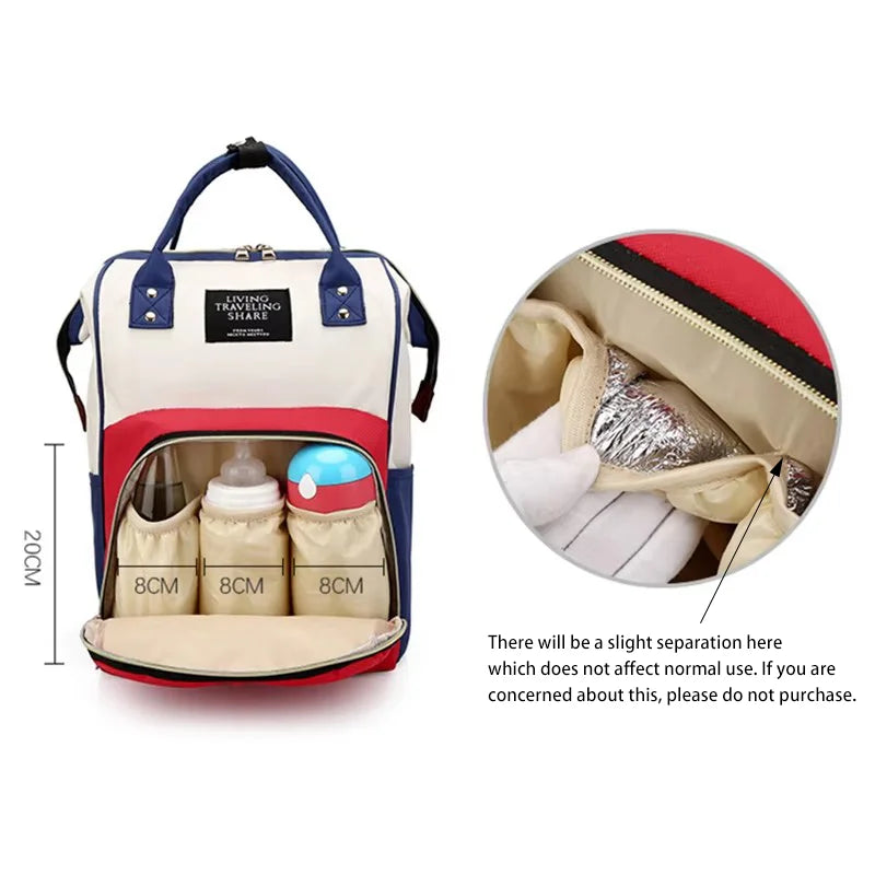 🎒👶 Sac à Langer Maman en Toile – Grande Capacité &amp; Isolation Thermique – Sac à Dos de Voyage Multifonctionnel™ - Planète bébé