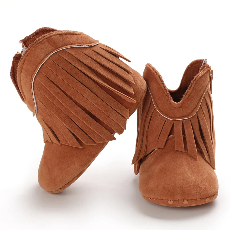 👢❄️ Bottes Bébé Mode à Franges – Chaudes &amp; Antidérapantes – 0 à 18 Mois – Fille &amp; Garçon™