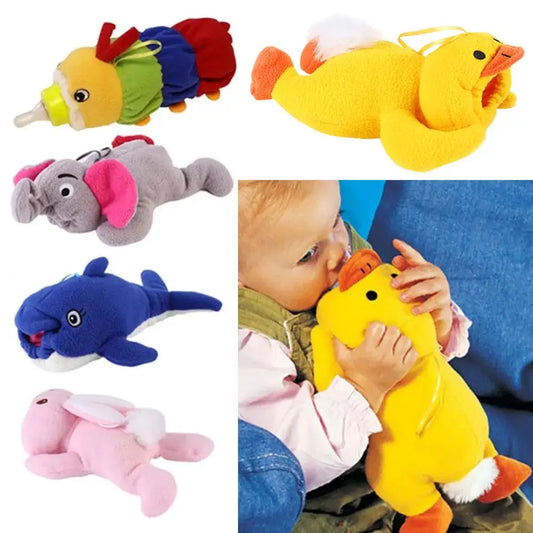 🧸 Housse Biberon Bébé en Peluche – Poche de Rangement Douce &amp; Ludique – Motif Animal – 250ml™