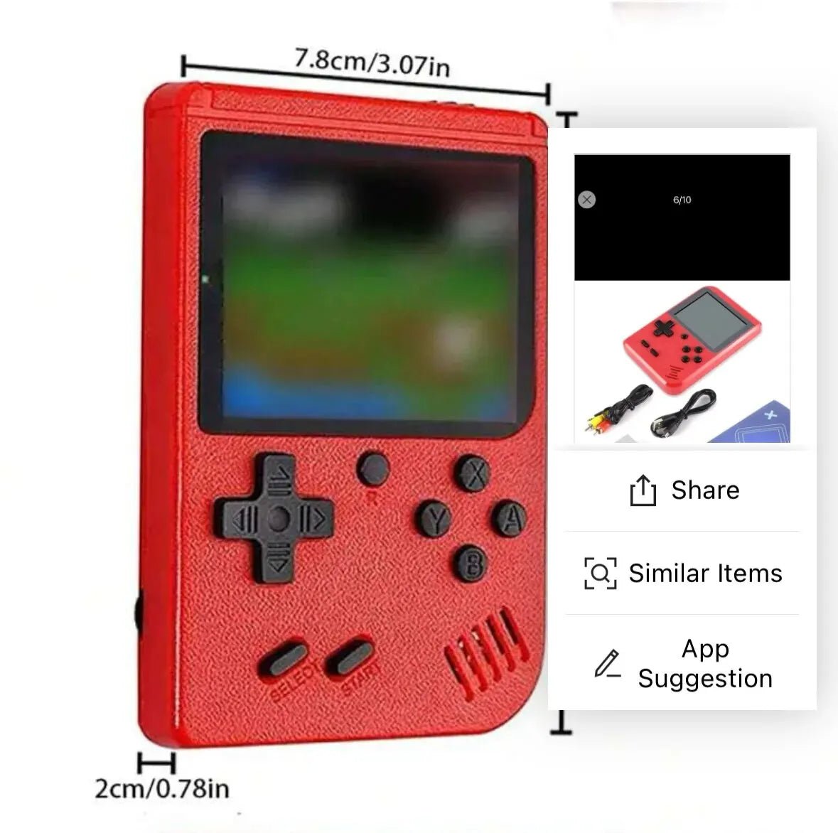 console portable rétro 400 jeux rouge - Planète bébé