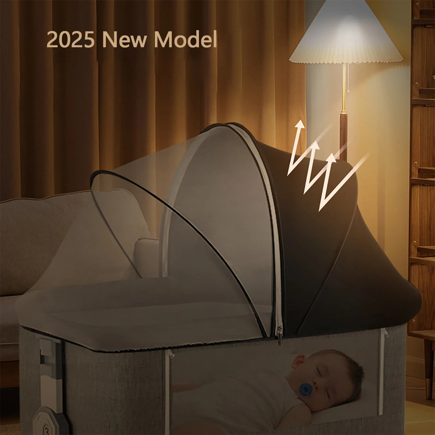 🦟 Moustiquaire Universelle pour Lit Bébé – Pliable, Portable &amp; Anti-Moustiques – Utilisable en Toute Saison™