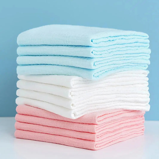 🍼🧼 Lot de 10 Couches en Gaze Bébé – 100% Coton – Réutilisables &amp; Lavables – 43x45cm – Ultra Douces &amp; Respirantes™
